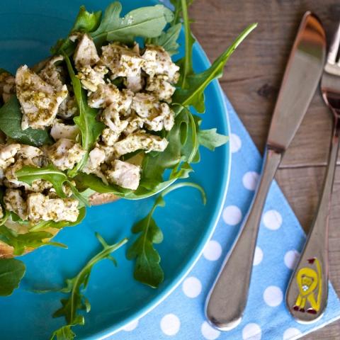 Jacket Potato With Pesto & Chicken